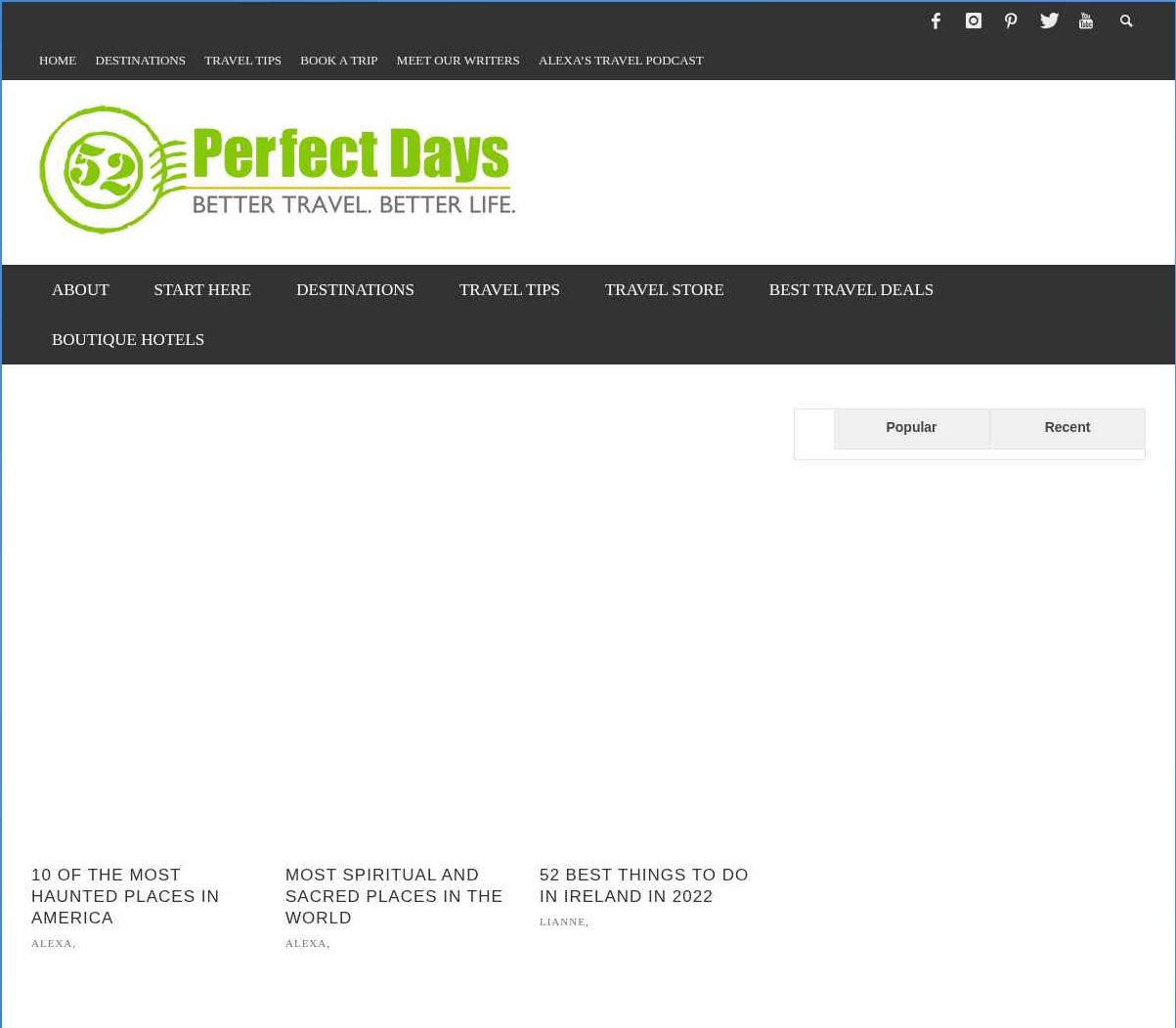 52 Perfect Days website project