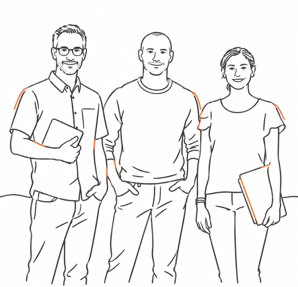 SEO and Google visibility team illustration